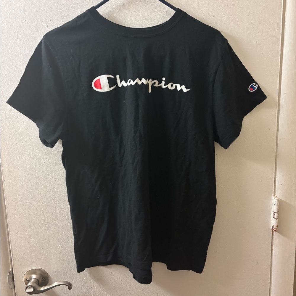Champion Black Short Sleeve Men's Tee
